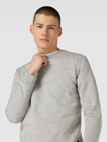 ONLY & SONS Regular Fit Sweatshirt aus Baumwoll-Mix Modell 'CERES' Hellgrau Melange 3
