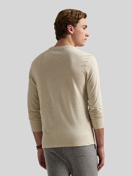 Polo Ralph Lauren Regular Fit Langarmshirt aus reiner Baumwolle Offwhite 5