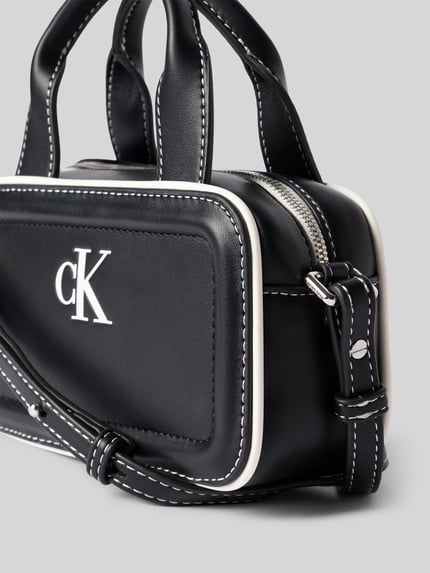 CK Calvin Klein Henkeltasche mit Logo-Print Modell 'BAULETTO' Black 3