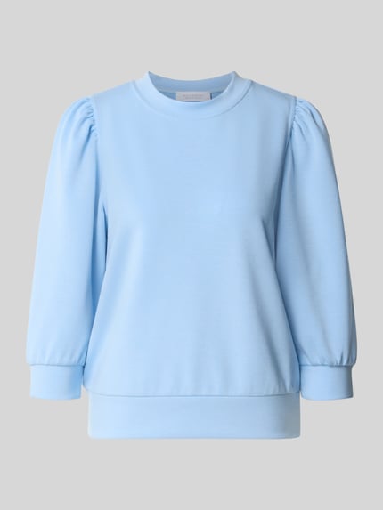 Produktfoto, Pullover aus modalmix von Rich & Royal in lichtblauw met losse pasvorm, elastische boordjes en 3/4-mouw, gladde textuur