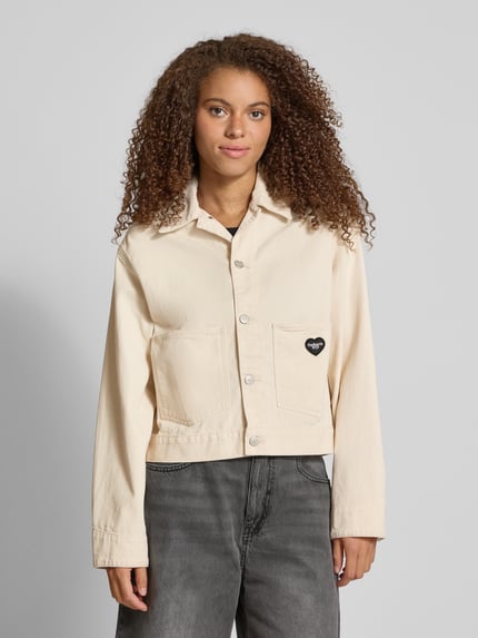 Carhartt Work In Progress Jeansjacke mit Label-Patch Offwhite 4