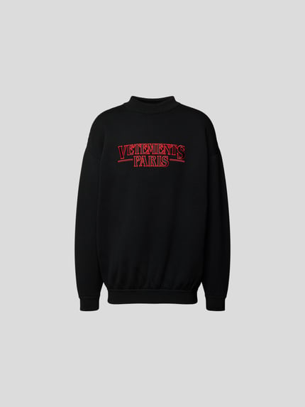 VETEMENTS oversized sweatshirt met labelstitching Zwart - 2