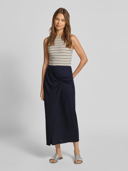 Rich & Royal Midirok van lyocellmix in wikkellook Marineblauw - 1