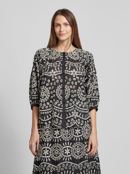 Lanius Bluzka o kroju relaxed fit z rękawem 3/4 Czarny 4