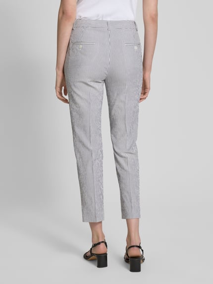 Weekend Max Mara Slim Fit Stoffhose mit verkürztem Schnitt Modell 'STARLET' Dunkelblau 5