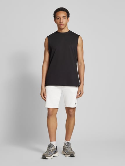 Alpha Industries Sweatshorts mit elastischem Bund und Tunnelzug Hellgrau Melange 1