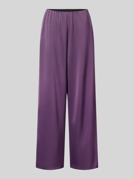 Stoffen broek van satijn met steekzakken model 'PELLA' Shop The Look MANNEQUINE