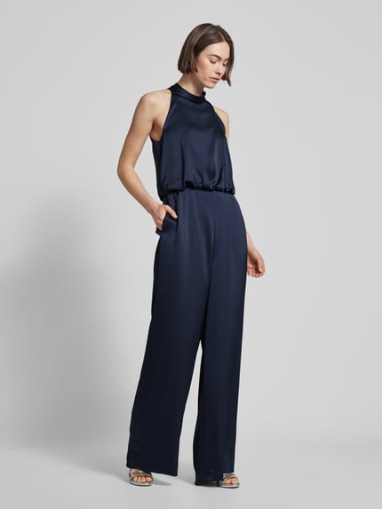 V by Vera Mont Jumpsuit met halter Donkerblauw - 1
