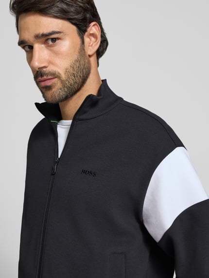 BOSS Green Regular Fit Sweatjacke aus Baumwoll-Mix Modell 'SW_Union Skaz' Marine 3