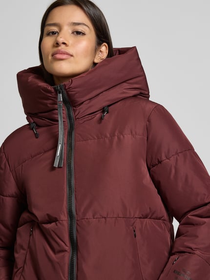 khujo Puffer Jacket mit Reißverschlusstaschen Modell 'AUDREY MATT' Bordeaux 3