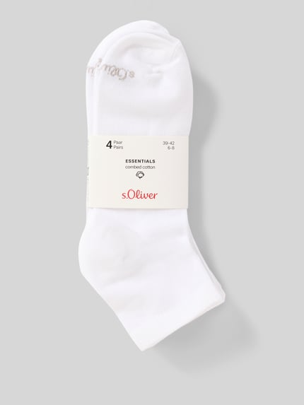 s.Oliver RED LABEL Skarpety z mieszanki bawełny w zestawie 4 szt. Biały 3