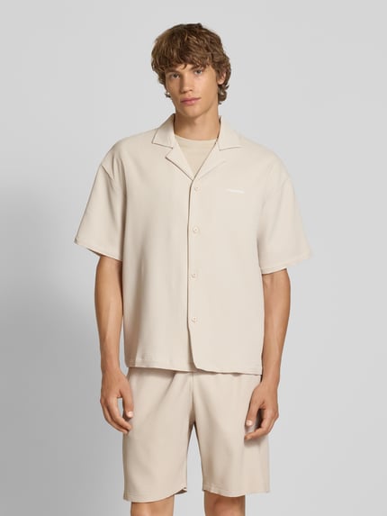PEGADOR Relaxed Fit Freizeithemd mit Plisseefalten Modell 'TROY' Offwhite 4