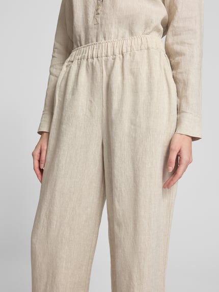MOS MOSH Relaxed Fit Leinenhose mit Eingrifftaschen Modell 'Emmi' Sand 3