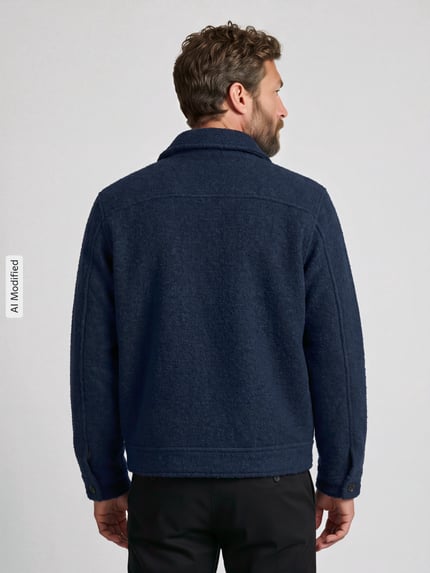 Selected Hemdjacke mit Zweiwege Reißverschluss Marine 5