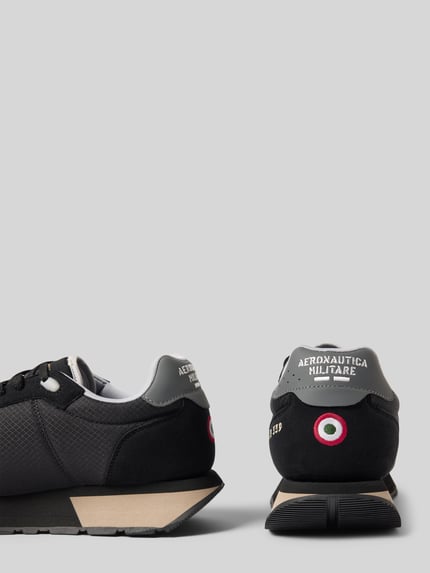 Aeronautica Militare Sneaker mit seitlichem Logo-Patch Modell 'Roma' Black 2