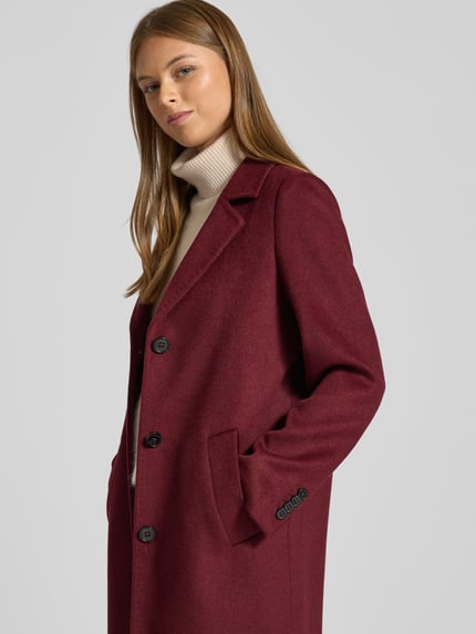 s.Oliver RED LABEL Regular Fit Mantel mit Woll-Anteil Bordeaux 3
