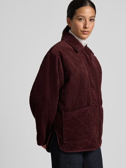 OPUS Regular Fit Kurzmantel aus reiner Baumwolle Modell 'Hekordi' Bordeaux 3