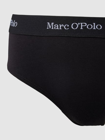 Marc O'Polo Slip met elastische band met logo in een set van 3 stuks, model 'ESSENTIALS' Zwart - 2