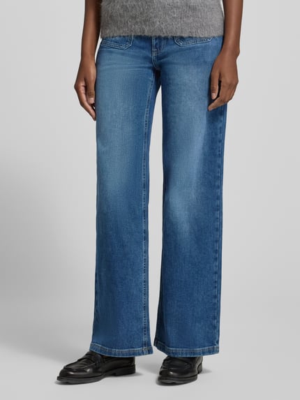 zero Jeansy o kroju wide fit z kieszeniami z patką Jeansowy niebieski 4