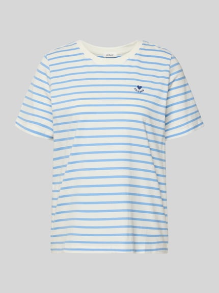 Regular Fit T-Shirt aus reiner Baumwolle Shop The Look MANNEQUINE