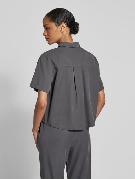 Jake*s Casual Bluzka o kroju regular fit z listwą guzikową na całej długości Ciemnoszary 5