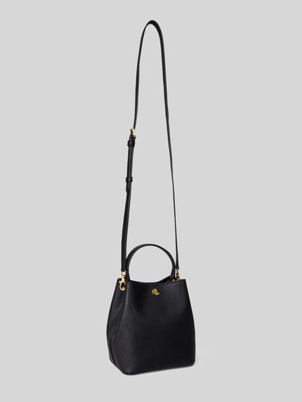 Lauren Ralph Lauren Handtas met echt leer met afneembare schouderband Zwart - 3