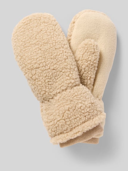 ONLY Handschuhe mit Teddyfell Modell 'THEA' Beige 1