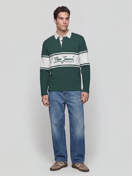 Pepe Jeans Sweatshirt mit Polokragen Modell 'MURPHY' Petrol 1