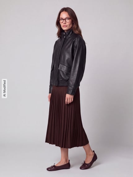 ONLY Loose Fit Kunstlederjacke mit Stehkragen Modell 'JULIA' Black 1