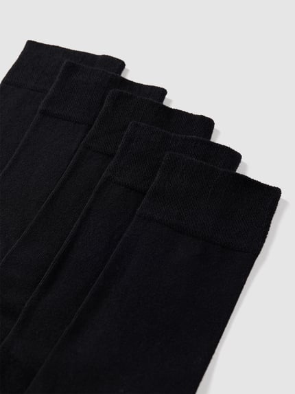 MCNEAL Socken mit elastischem Rippenbündchen im 5er-Pack Black 2