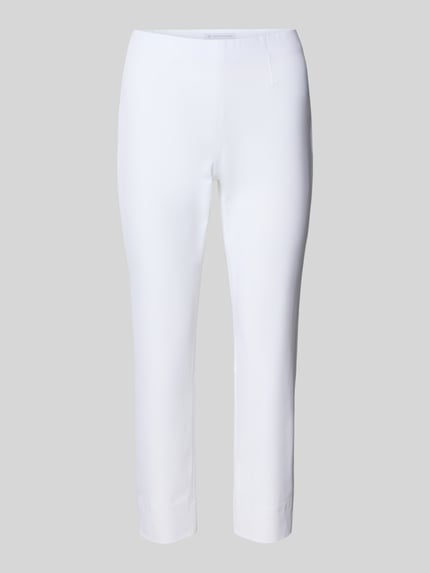 Produktfoto, Schmale Schlupfhose aus Techno Cotton Superstretch von Raffaello Rossi in Weiß, Slim Fit, verkürzte Passform, Modell PENNY 6/8.