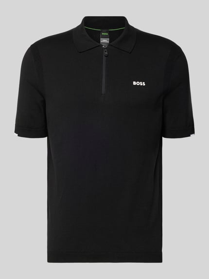 BOSS Green Regular Fit Poloshirt aus reiner Baumwolle Modell 'KN_EVER-X' Black 2