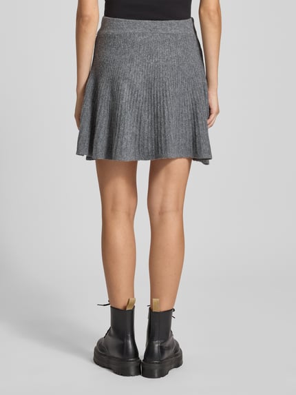 NOISY MAY® Minirok met elastische band, model 'NOLA' Middengrijs - 5