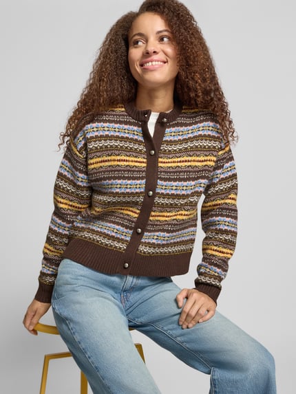 Levi's® 300 Strickjacke mit Zierknöpfen CHARLOTTE Dunkelbraun 3