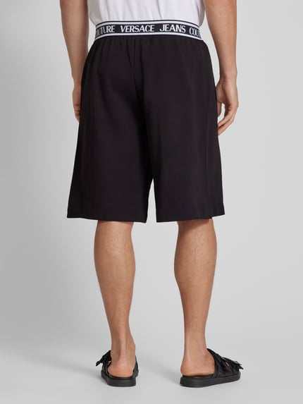 Versace Jeans Couture Sweatshorts mit elastischem Logo-Bund Black 5