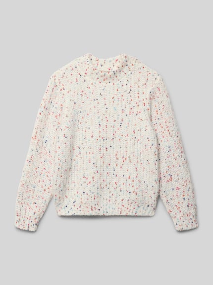 ONLY Sweter z dzianiny o kroju regular fit ze stójką model ‘GLUDI’ Złamany biały 1