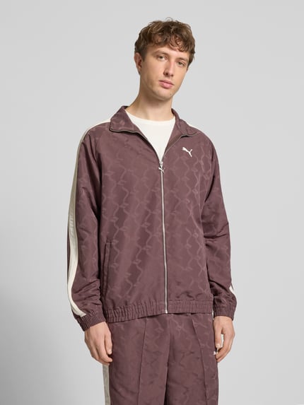PUMA Performance Trainingsjacke mit Reißverschluss und Logo Schoko 4