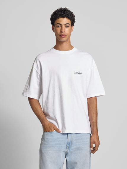 REVIEW X MATW T-Shirt mit Label-Stitching Weiss 4