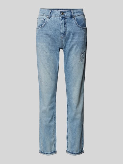 ANGELS Mom Jeans im Destroyed-Look mit Ziersteinbesatz Hellblau 2