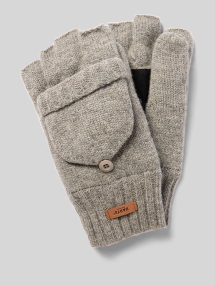 Barts Handschuhe mit Label-Detail Modell 'HAAKON' Hellgrau 1
