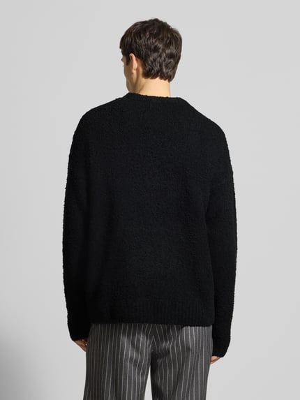 Redefined Rebel Sweter z dzianiny z prążkowanymi wykończeniami model ‘MEMPHIS’ Czarny 5