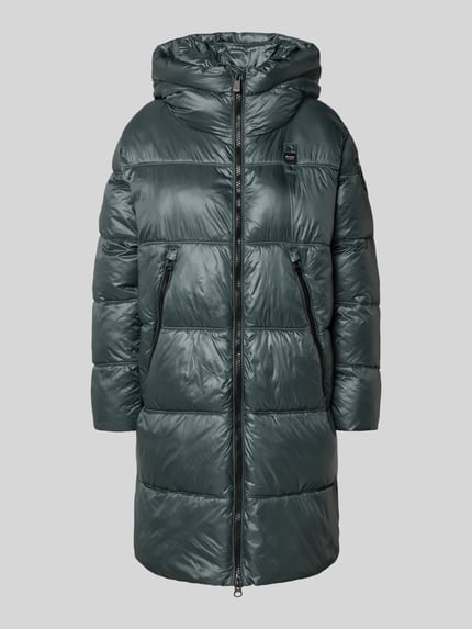 Blauer USA Gewatteerde lange jas met tweewegsritssluiting, model 'ARMORY' Donkergrijs - 2