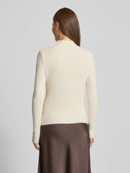 GUESS Strickpullover mit Stehkragen Modell 'MARION' Offwhite 5