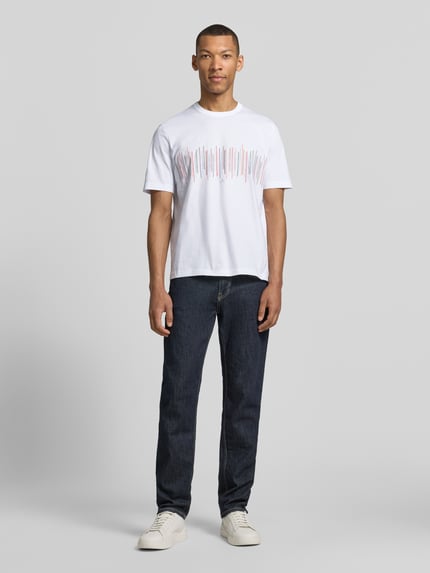 Paul Smith T-Shirt mit Rundhalsausschnitt und Motiv-Print Weiss 1