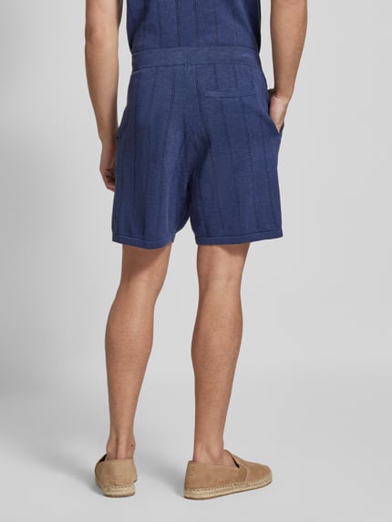 Colours & Sons Regular fit korte broek met ajourpatroon Marineblauw - 5