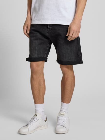 JACK & JONES Regular Fit Jeansshorts im 5-Pocket-Design Modell 'RICK' Black 4
