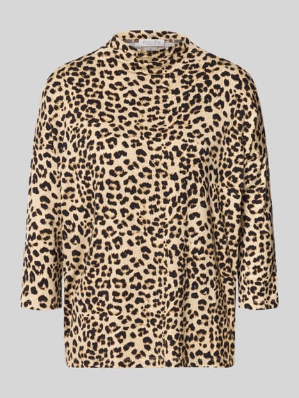 Christian Berg Woman 3/4-shirt met opstaande kraag Zand - 2