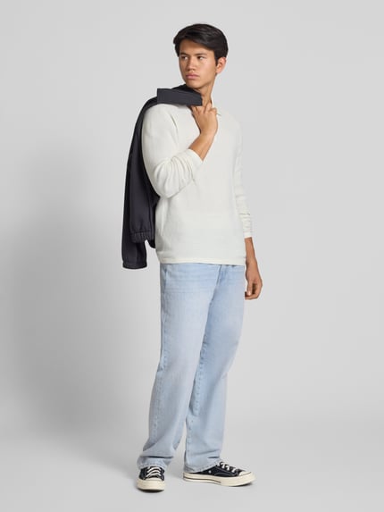 JACK & JONES Strickpullover mit Kentkragen Offwhite 1