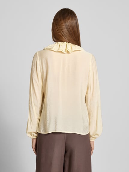 Jake*s Collection Blouseshirt met V-hals Ecru - 5