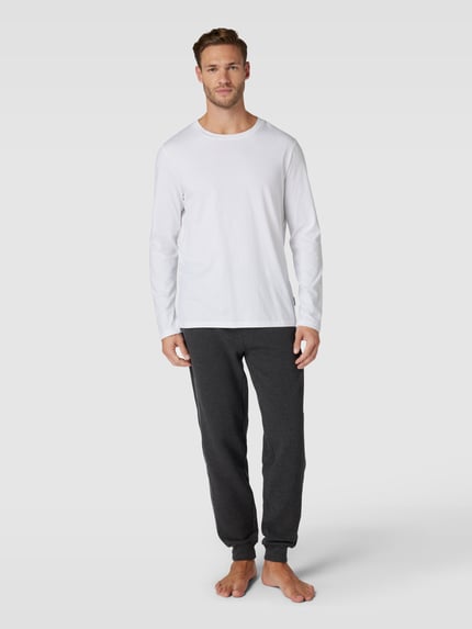 Tommy Hilfiger Sweatpants mit Kontraststreifen Modell 'ESTABLISHED' Mittelgrau Melange 1
